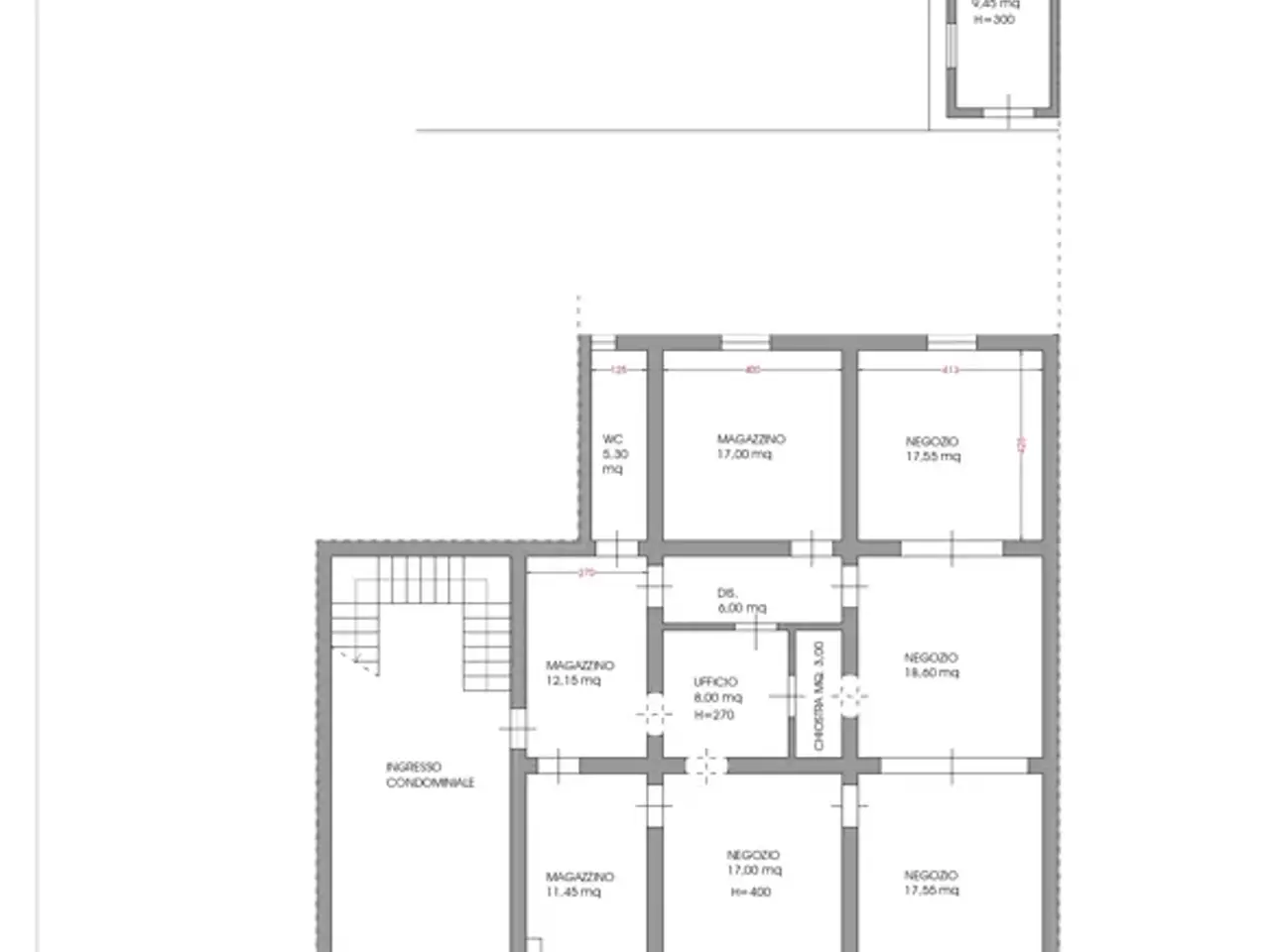 Locale commerciale in a Vittorio Veneto 62, Pontedera, {3} - Planimetria 1