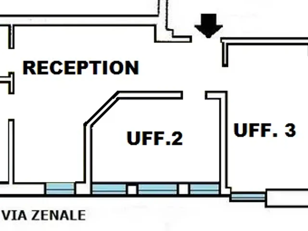 Ufficio in Via Bernardino Zenale 15, Milano, {3} - Planimetria 1