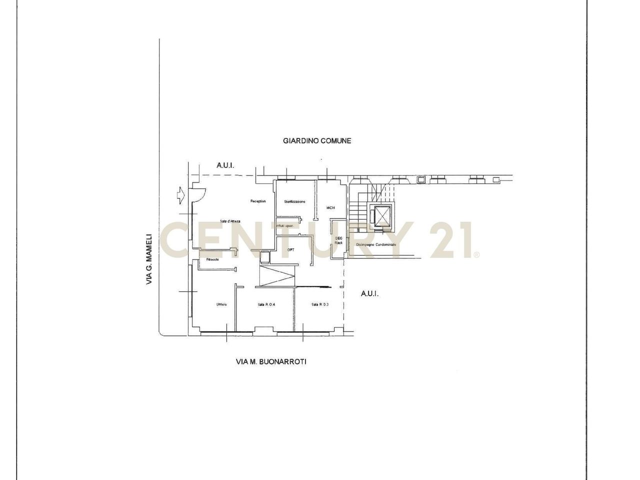 Negozio in Via Michelangelo Buonarroti 10, Busto Arsizio, {3} - Planimetria 1