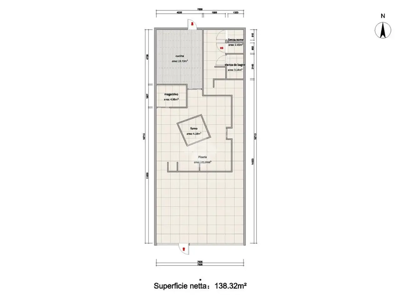 Negozio in Via Europa, Concesio, {3} - Planimetria 1