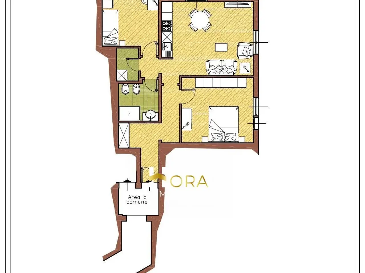Trilocale in vendita, Viale Eleonora Duse, Firenze - Planimetria 1