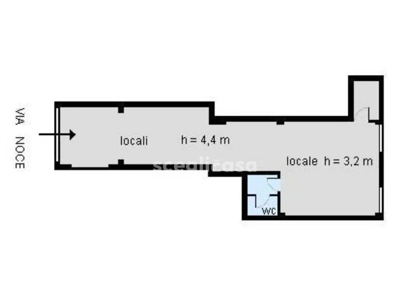 Negozio in Via Noce 84, Palermo, {3} - Planimetria 1