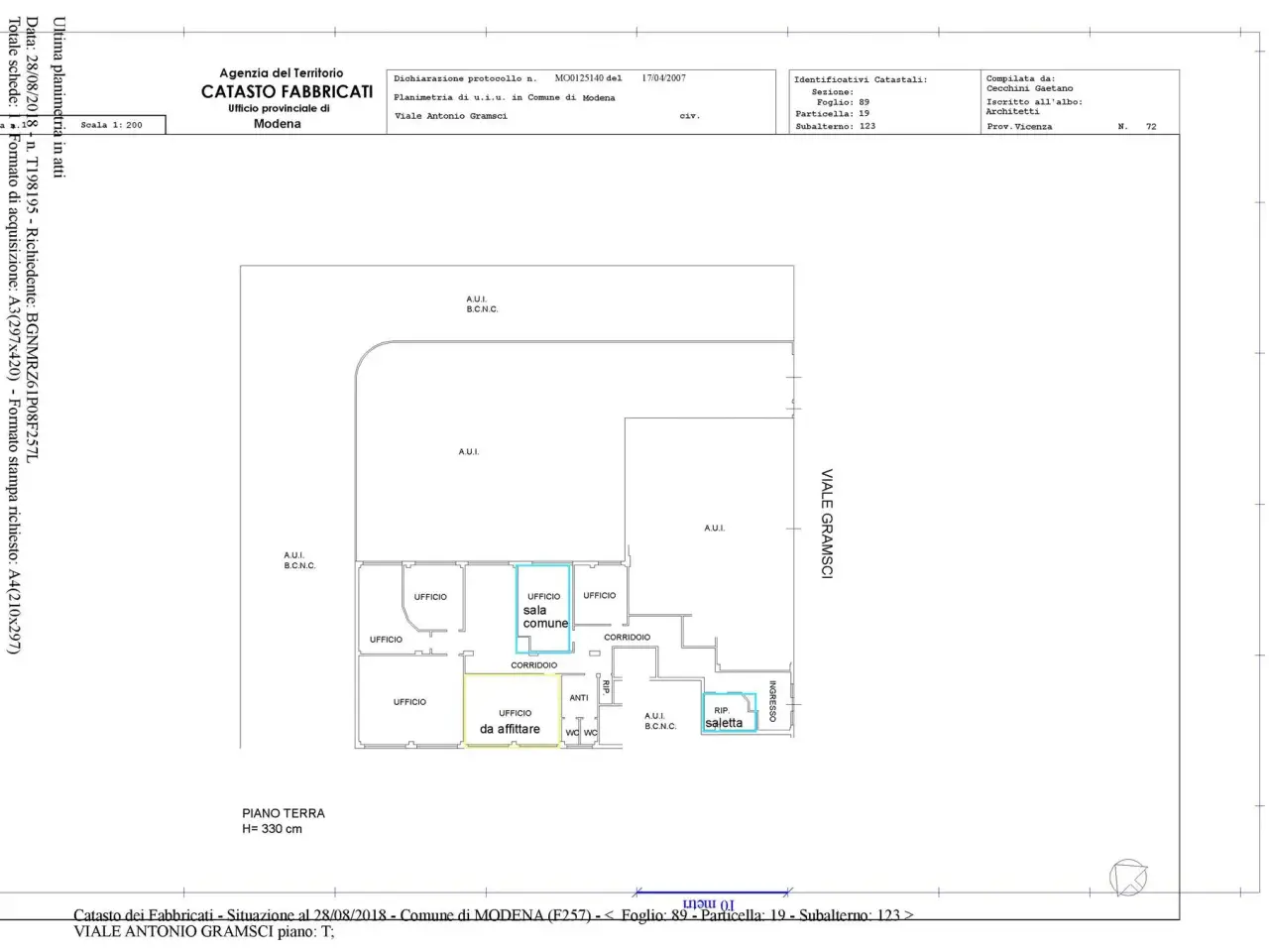 Ufficio in , Modena, {3} - Planimetria 1