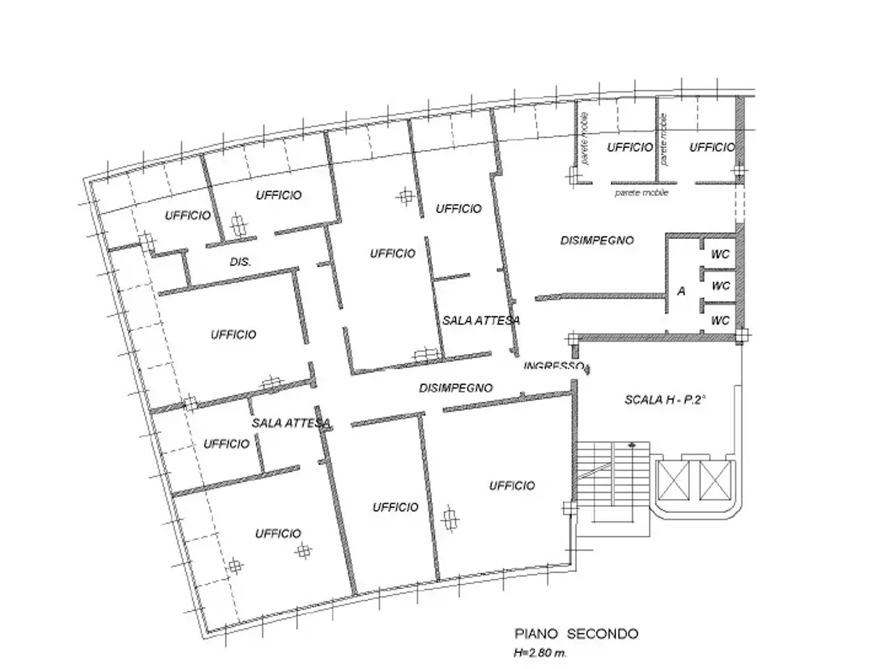 Ufficio in Via Pietro Giardini 470a, Modena, {3} - Planimetria 1