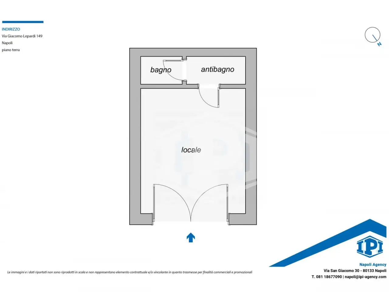 Negozio in Via Giacomo Leopardi 149, Napoli, {3} - Planimetria 1