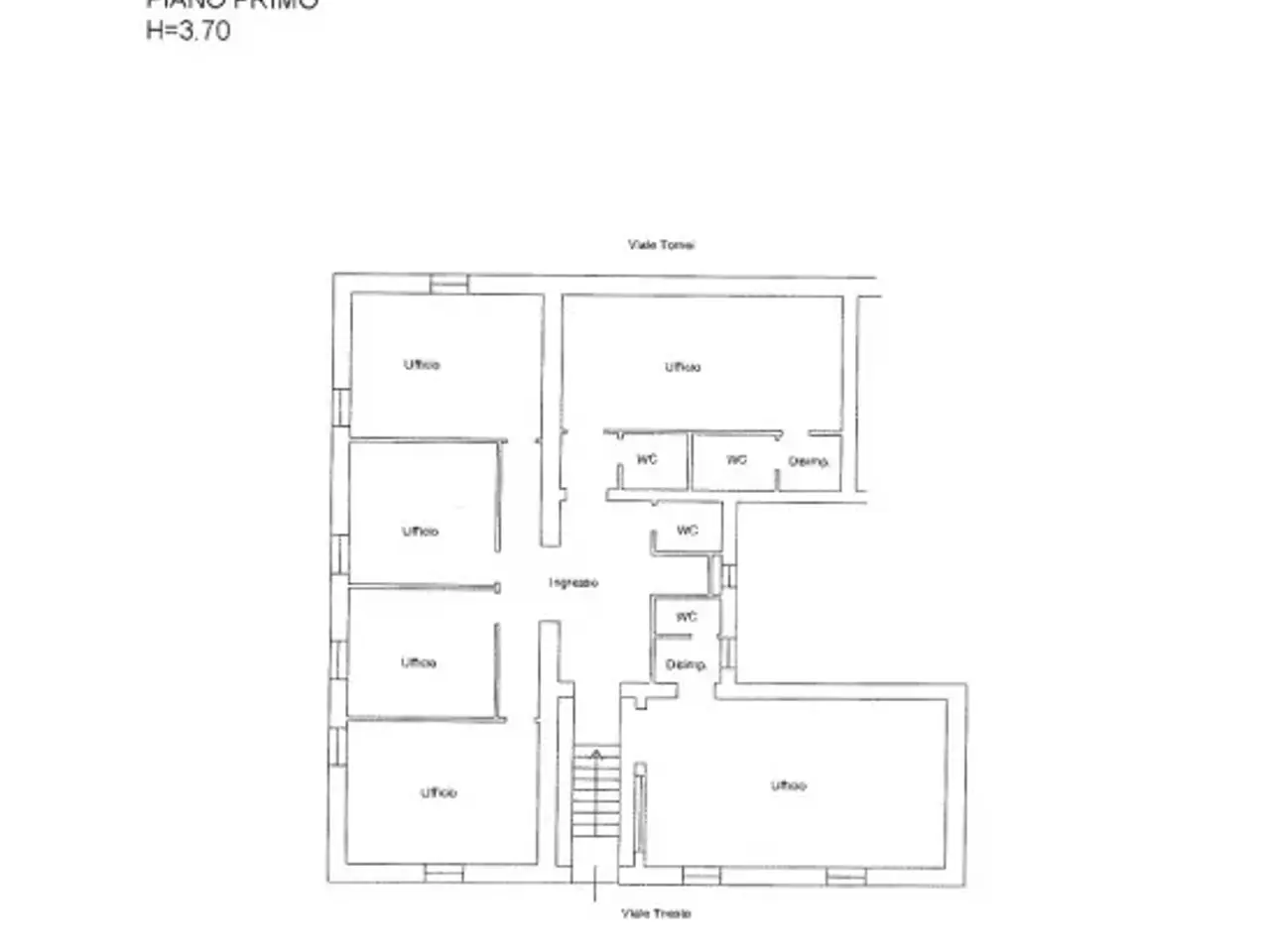 Stanza in ufficio in Viale Trieste 38, Tivoli, {3} - Planimetria 1