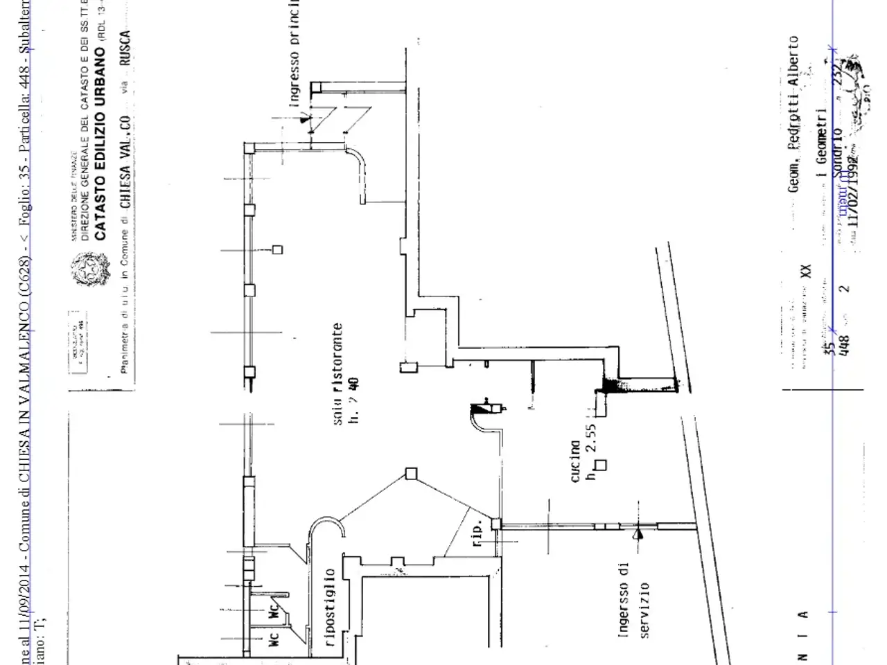 Bar - Ristorante in Via Nicolò Rusca 13, Chiesa In Valmalenco, {3} - Planimetria 1