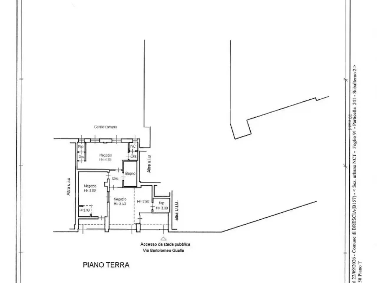 Negozio in Via Gualla 50, Brescia, {3} - Planimetria 1