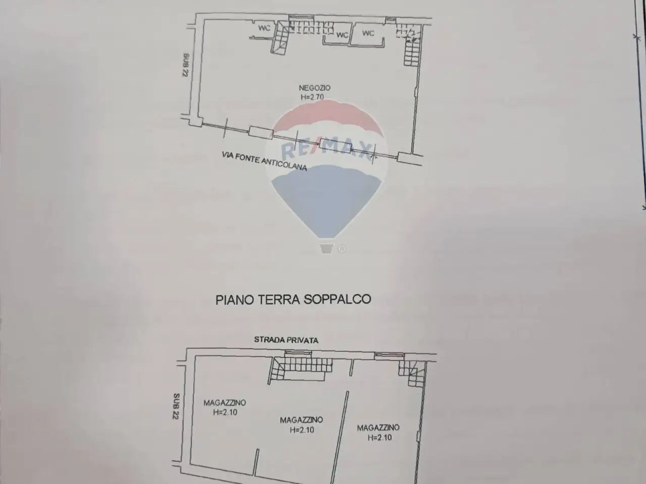 Negozio in Fonte Anticolana 8, Fiuggi, {3} - Planimetria 1