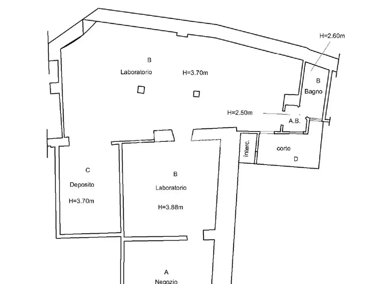 Laboratorio in Via Umberto Biancamano 109, La Spezia, {3} - Planimetria 1