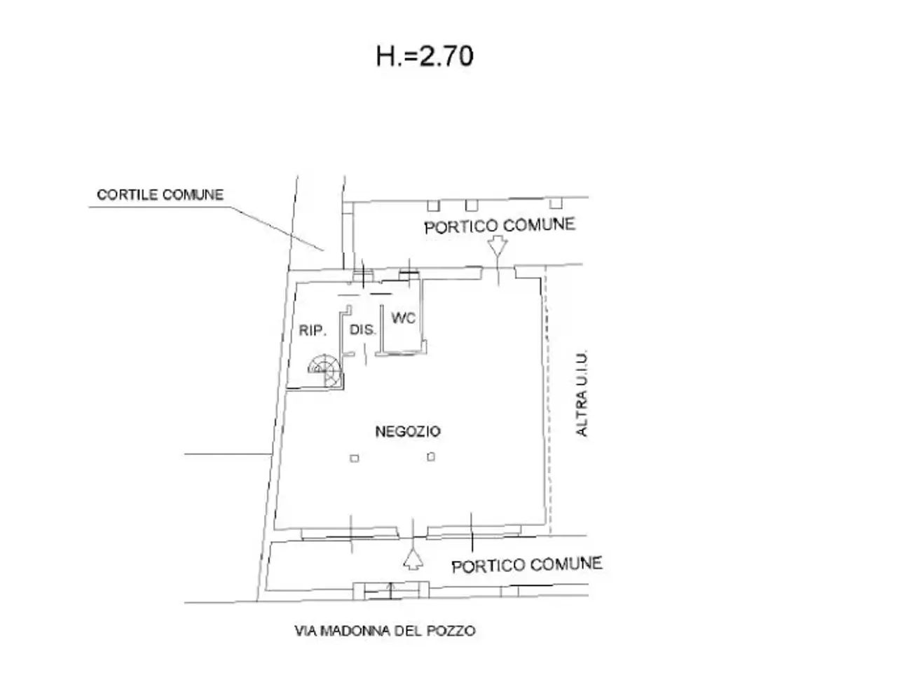 Negozio in Via Madonna del Pozzo 2, Offanengo, {3} - Planimetria 1