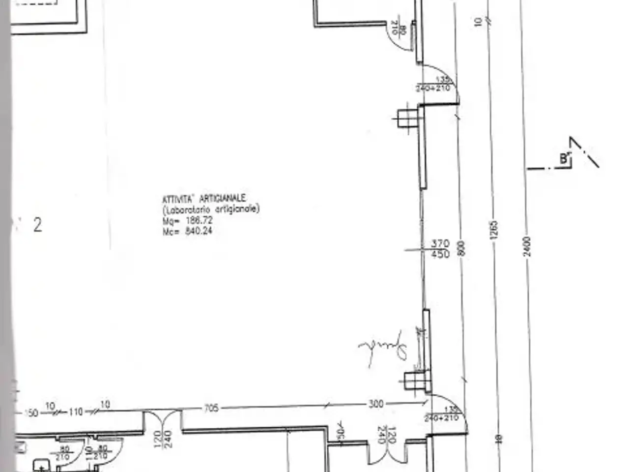 Capannone in Via Barovier, Abano Terme, {3} - Planimetria 1