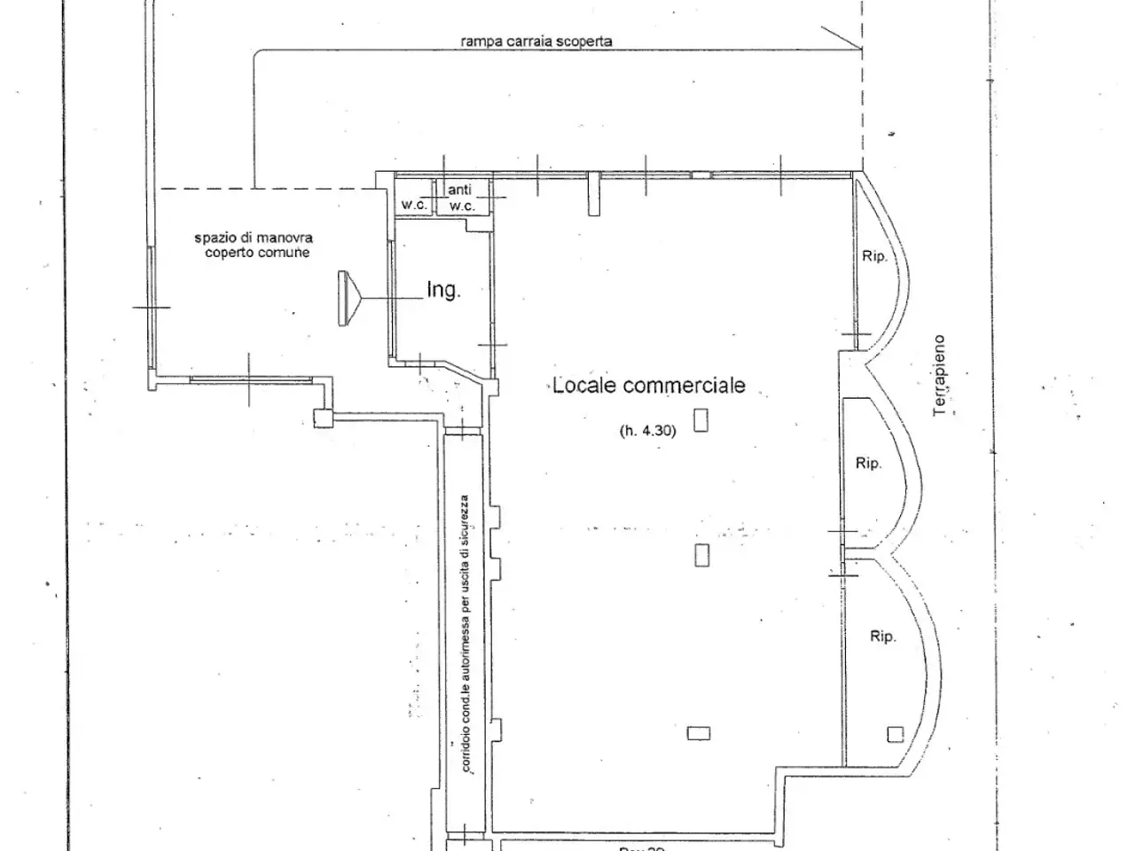 Negozio in Via dei Lampugnani, Roma, {3} - Planimetria 1