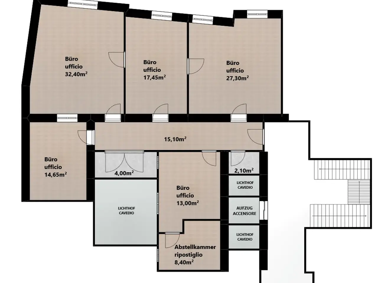 Ufficio in Via Cassa di Risparmio - SparkassenstraßE, Bolzano, {3} - Planimetria 1