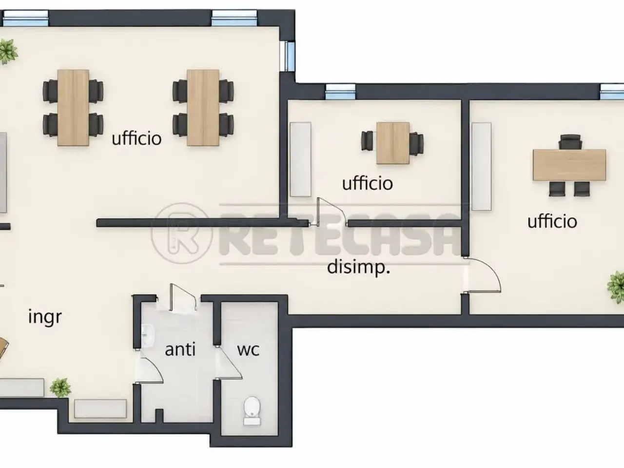 Ufficio in Via Battaglione Monte Berico 20, Vicenza, {3} - Planimetria 1