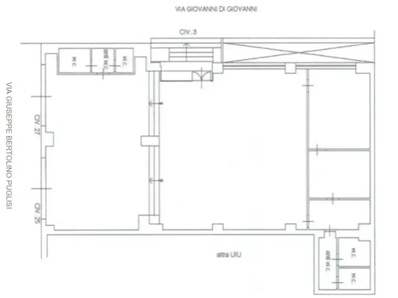 Negozio in Via Giuseppe Puglisi Bertolino 25, Palermo, {3} - Planimetria 1