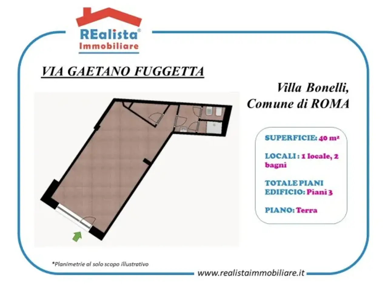 Negozio in Via Gaetano Fuggetta, Roma, {3} - Planimetria 1
