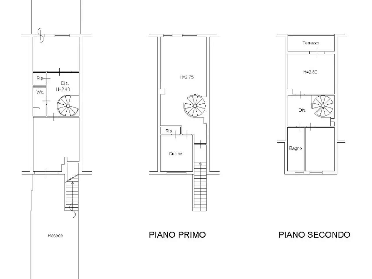 Villa a schiera in vendita, Cascina - Planimetria 1