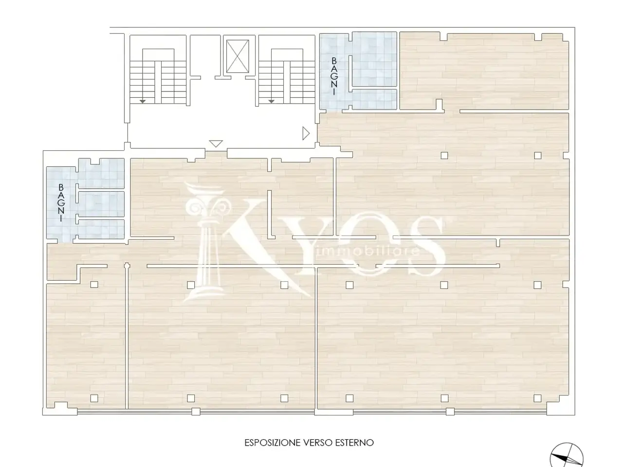 Ufficio in Via Riccardo Pitteri 110, Milano, {3} - Planimetria 1