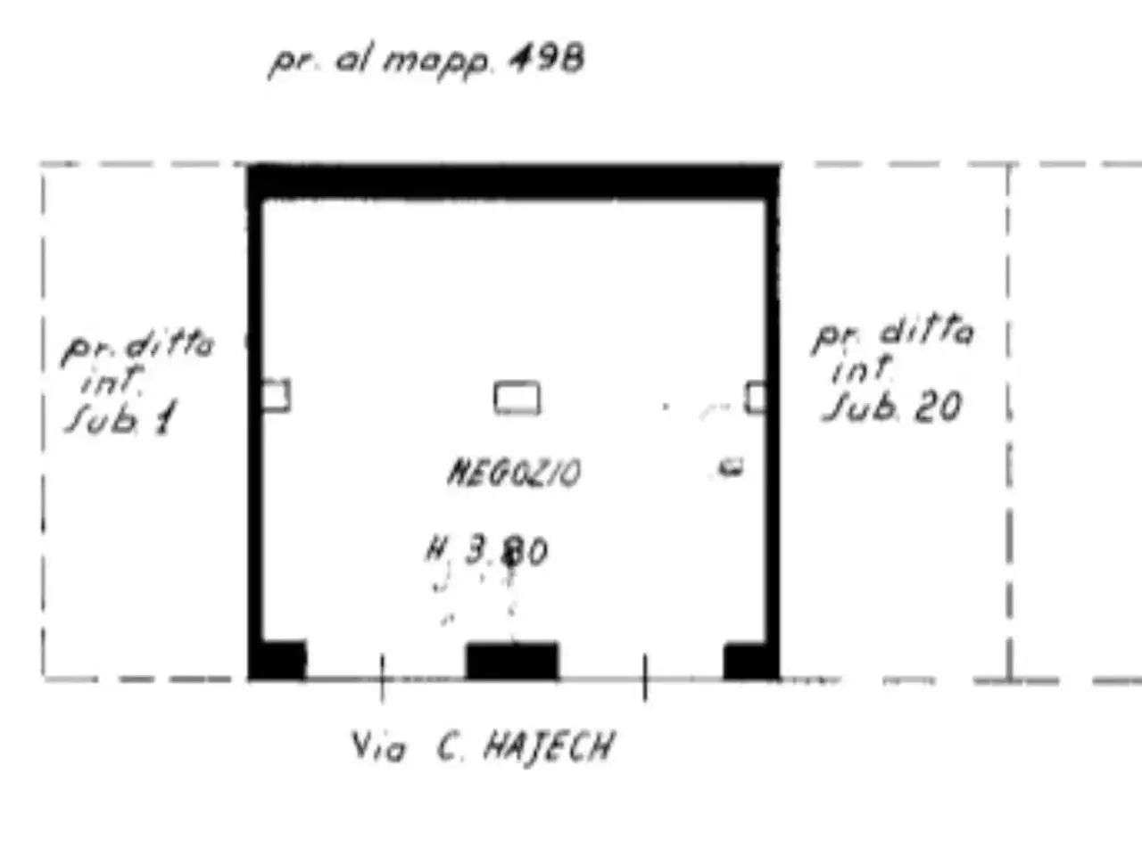 Negozio in Via Camillo Hajech 3, Milano, {3} - Planimetria 1