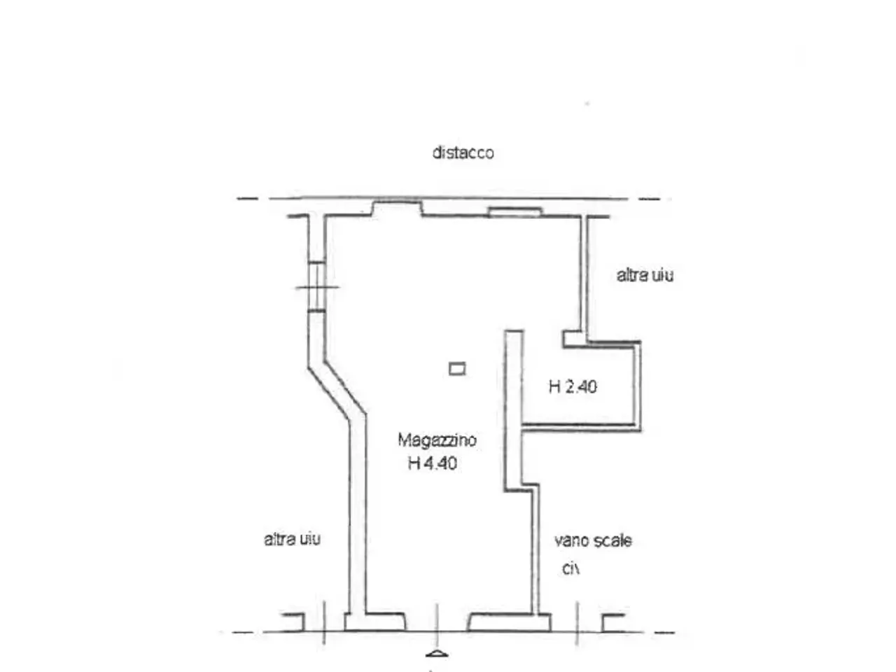 Magazzino in Vico della Rosa, Rapallo, {3} - Planimetria 1