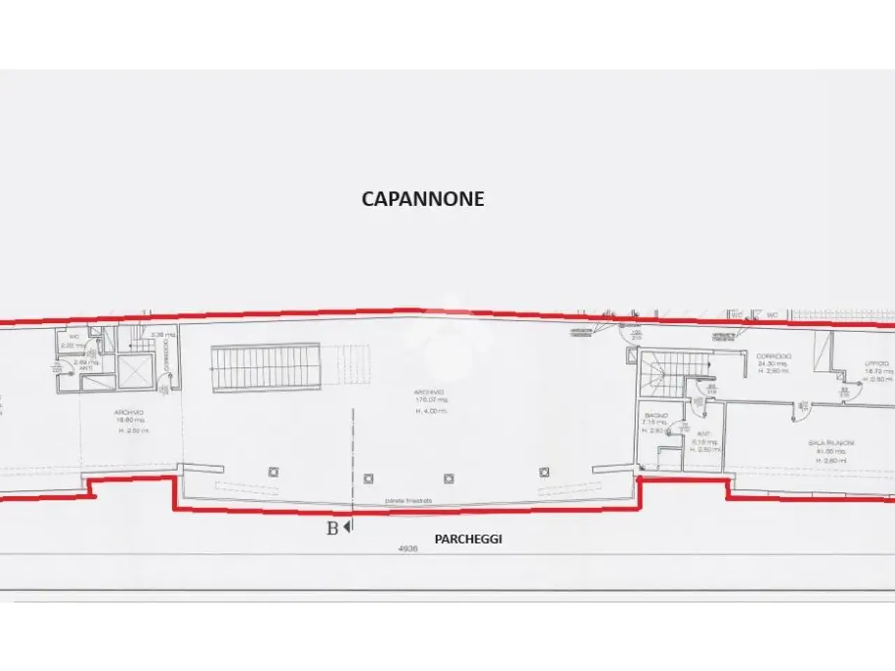 Negozio in S.S. 16 Adriatica 180, Due Carrare, {3} - Planimetria 1
