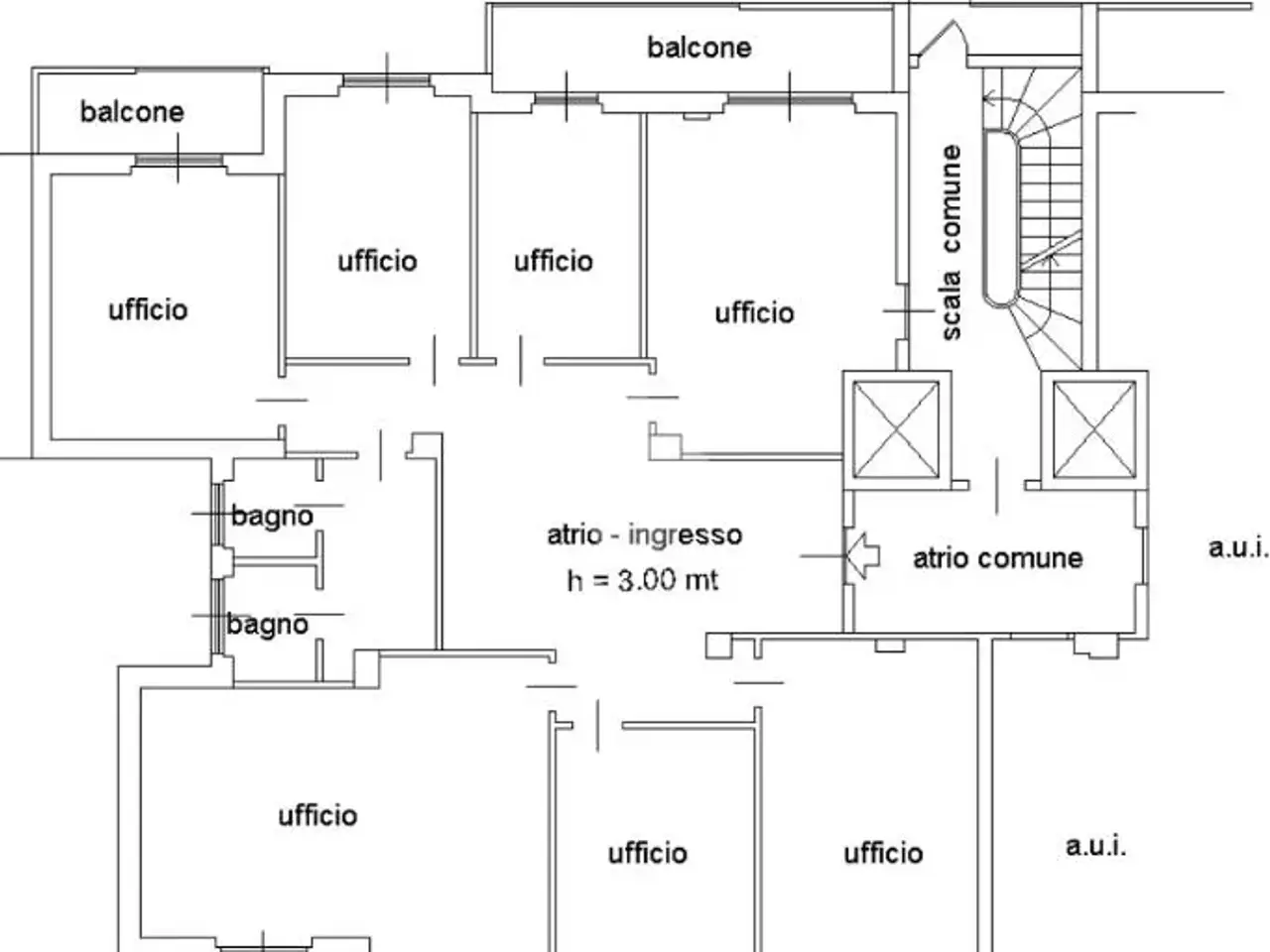 Ufficio in Via Milazzo 3, Monza, {3} - Planimetria 1