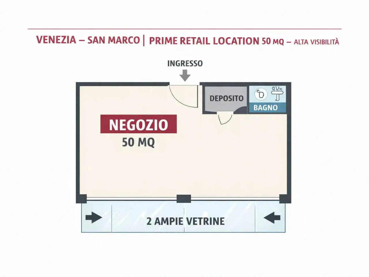 Abbigliamento in San Marco 4558, Venezia, {3} - Planimetria 1