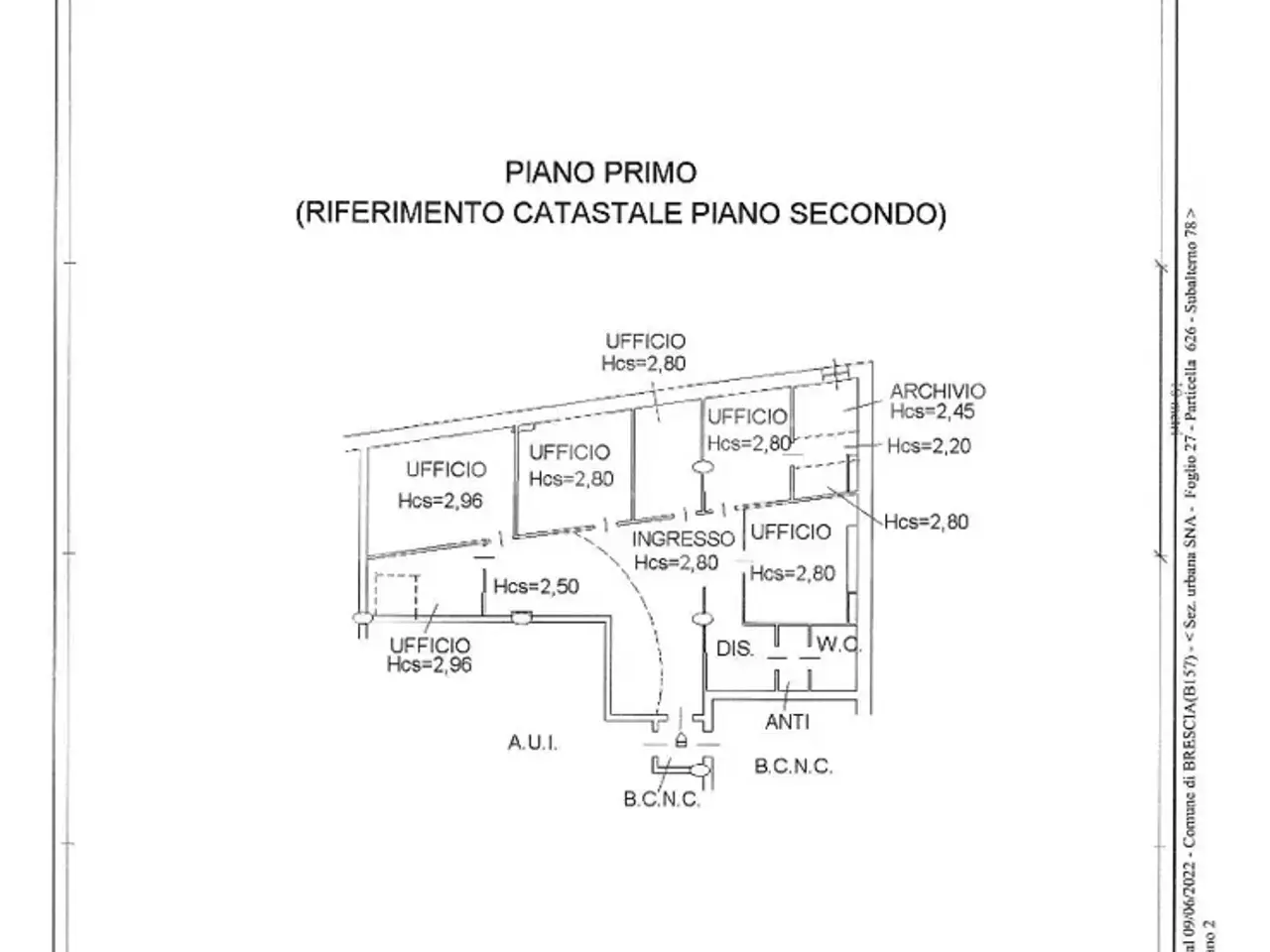 Ufficio in Via Venti Settembre 2, Brescia, {3} - Planimetria 1