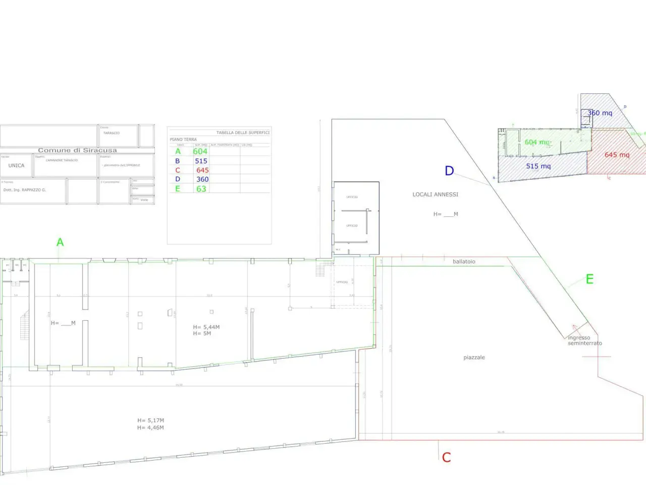 Capannone in Via Forlanini, Siracusa, {3} - Planimetria 1