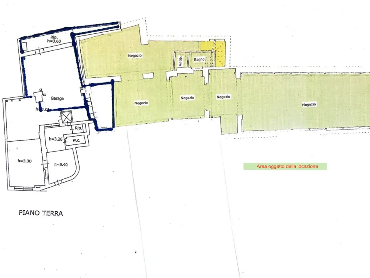 Palazzina commerciale in Piazza Napoleone, Lucca, {3} - Planimetria 1