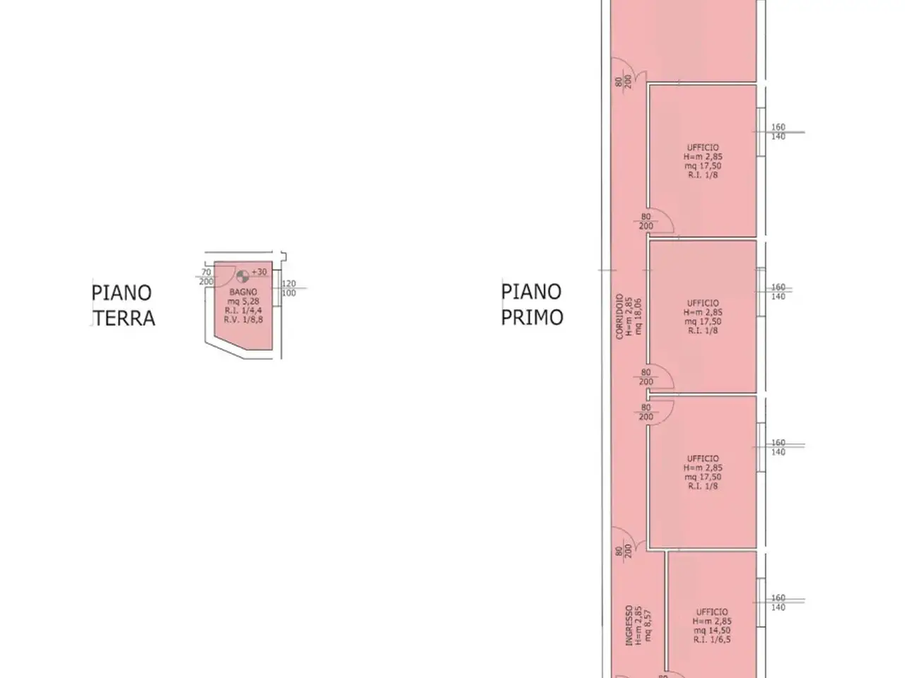 Ufficio in Via Cavalcavia, Cesena, {3} - Planimetria 1