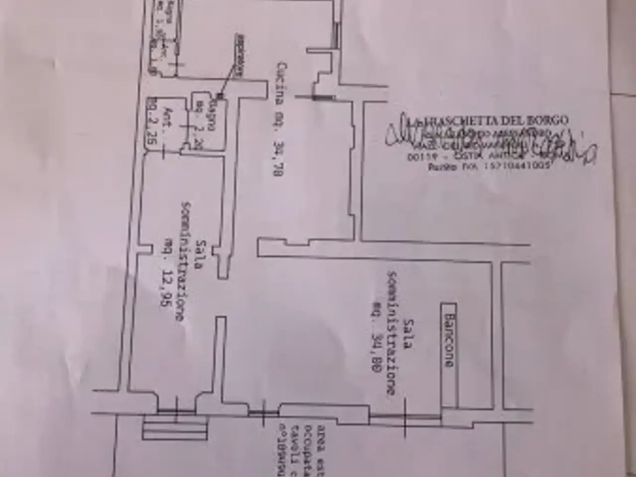 Ristorante in Viale dei Romagnoli 759, Roma, {3} - Planimetria 1