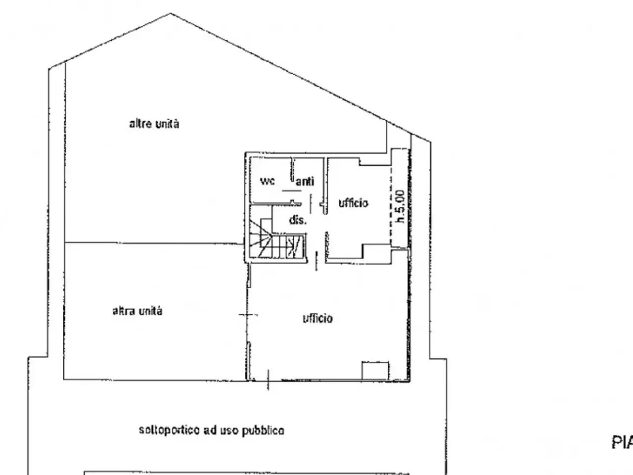 Negozio in {3}, Largo Europa Centro Storico Rif 686 - Planimetria 1