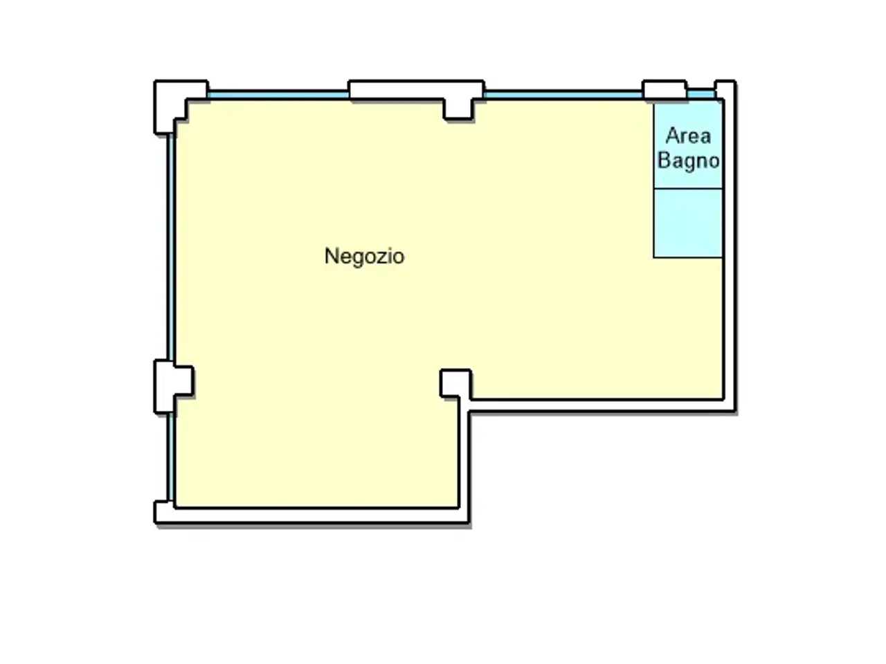 Negozio in Via della Foce Micina 14, Fiumicino, {3} - Planimetria 1