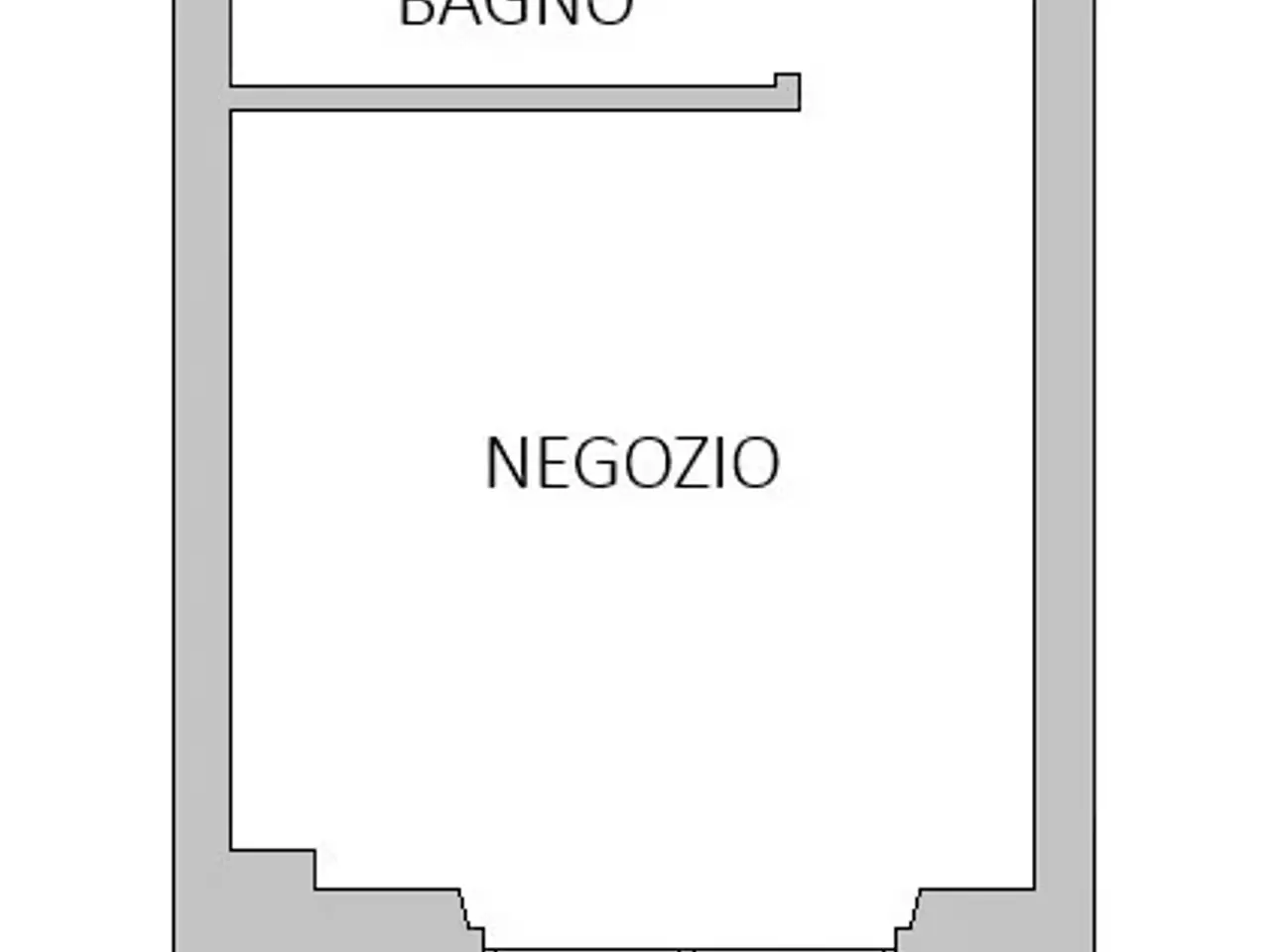 Negozio in Via Gaudenzio Ferrari 5, Milano, {3} - Planimetria 1