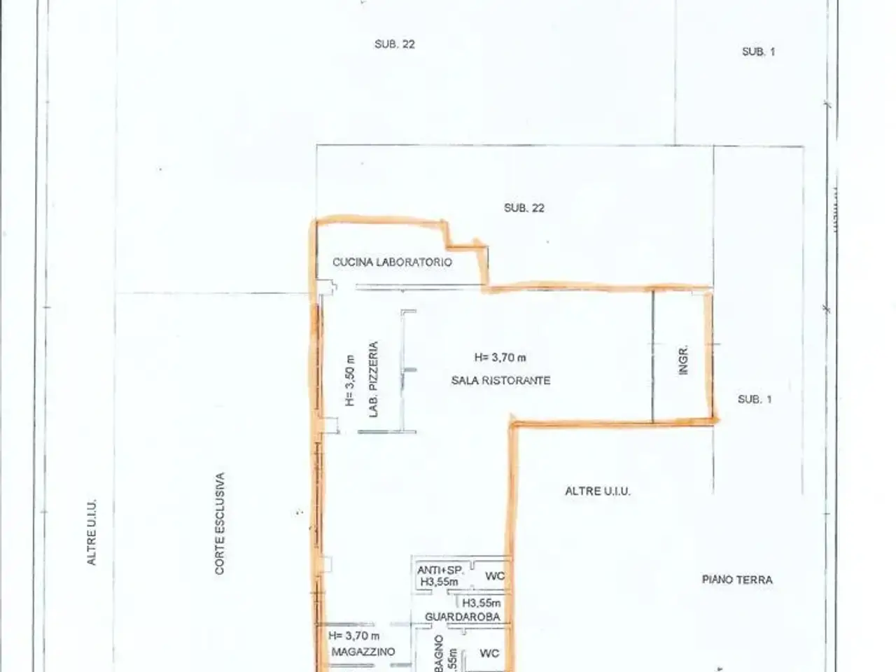 Negozio in Via Italia  11, Lagosanto, {3} - Planimetria 1