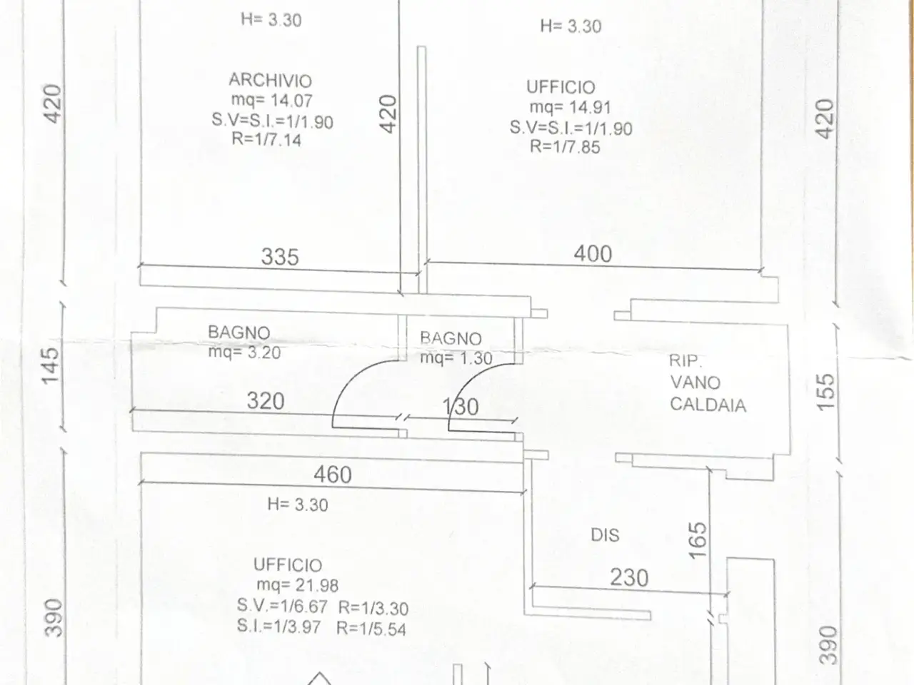 Ufficio in Via Marconi 6, San Giovanni In Persiceto, {3} - Planimetria 1