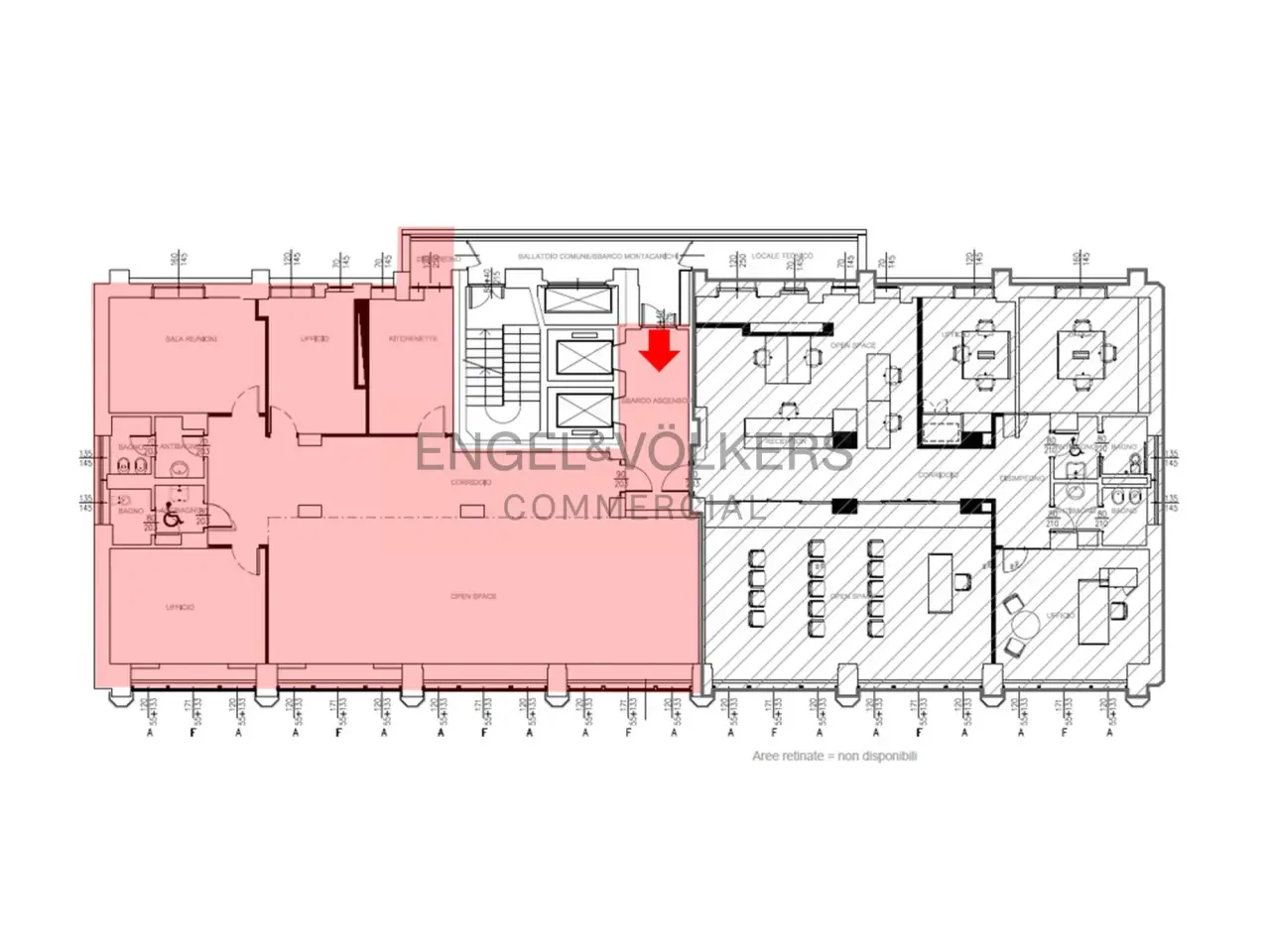 Ufficio in Via Fabio Filzi 25a, Milano, {3} - Planimetria 1