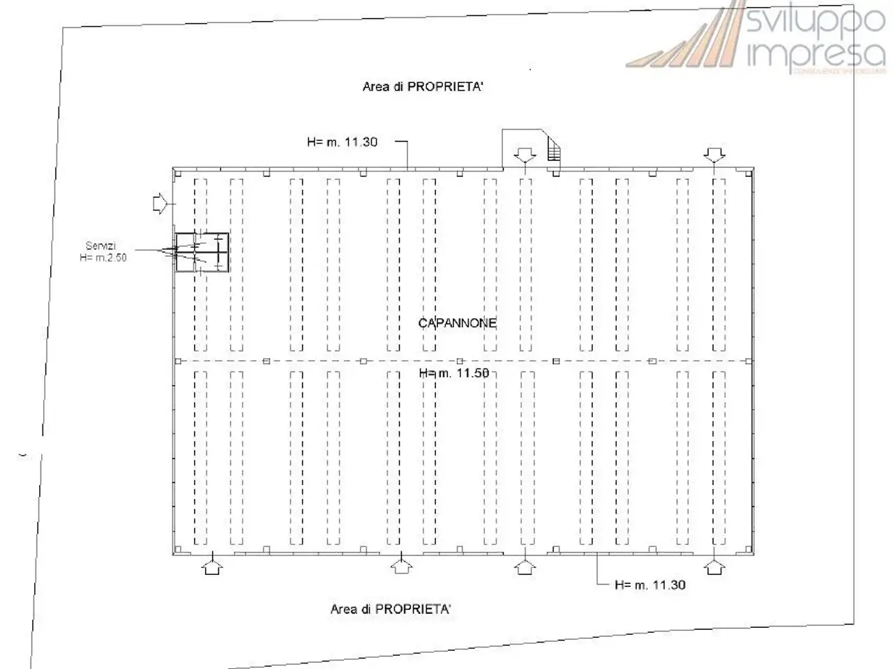 Capannone in Via Enrico Berlinguer 18, Cornate D'Adda, {3} - Planimetria 1