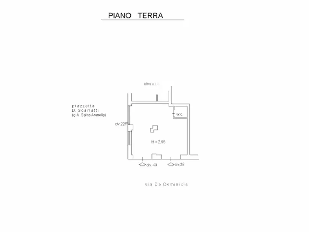 Negozio in Via Domenico De Dominicis, Napoli, {3} - Planimetria 1