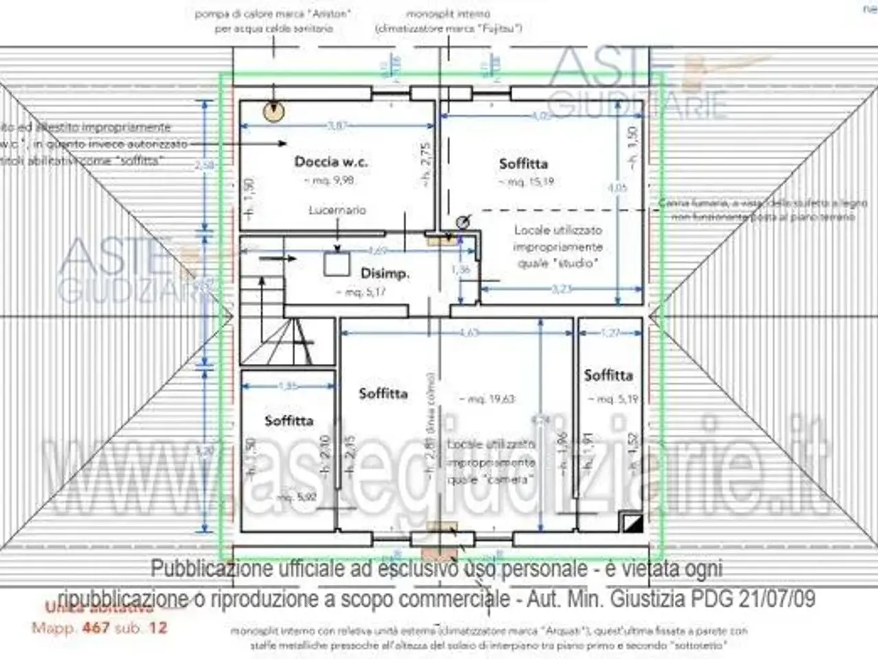 Appartamento in asta, Via Colmate del Cerro, 7, 51019 Gremignano Pt, Italia 7, Ponte Buggianese - Planimetria 1