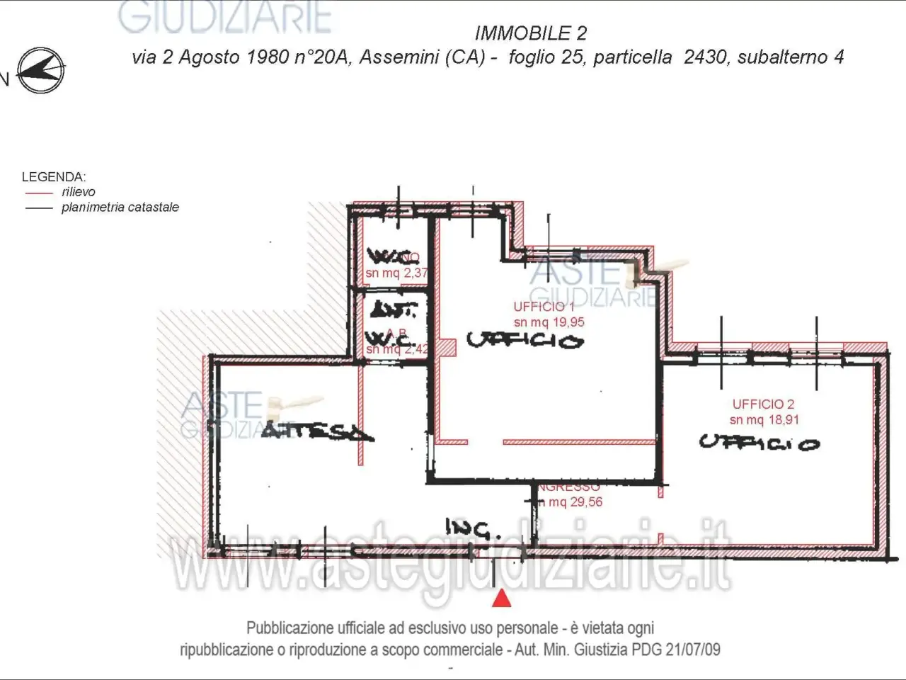 Ufficio in Via 2 Agosto 1980, 20, 09032 Assemini Ca, Italia 2, Assemini, {3} - Planimetria 1