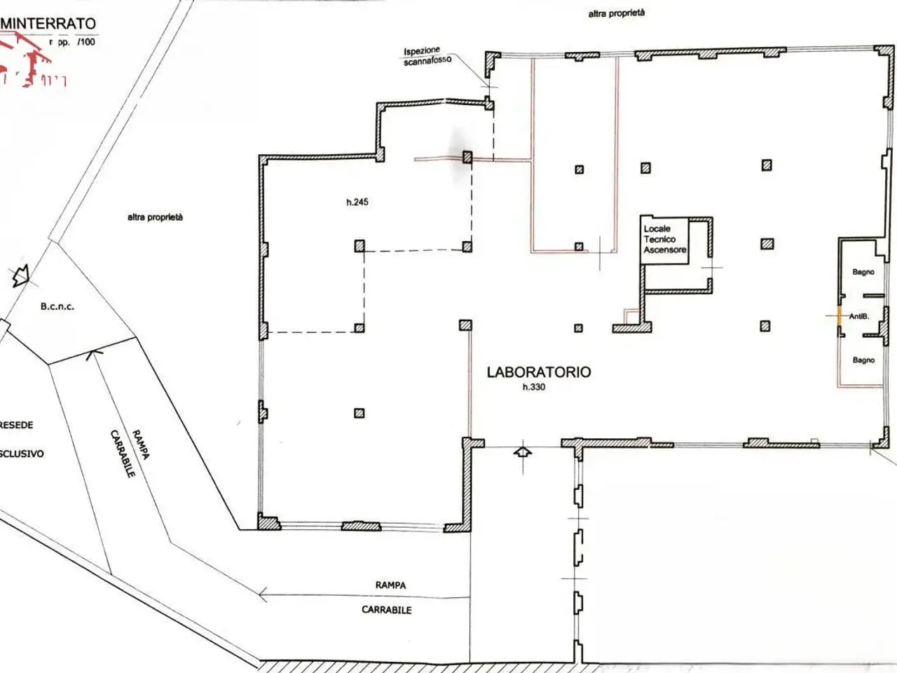 Laboratorio in Via Rocca Tedalda 140, Firenze, {3} - Planimetria 1