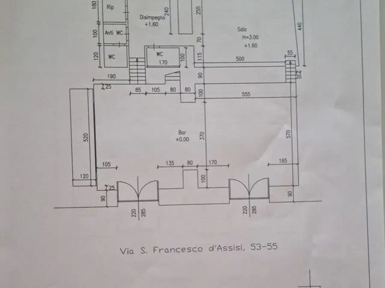 Negozio in Via San Francesco d'Assisi 55, Maddaloni, {3} - Planimetria 1