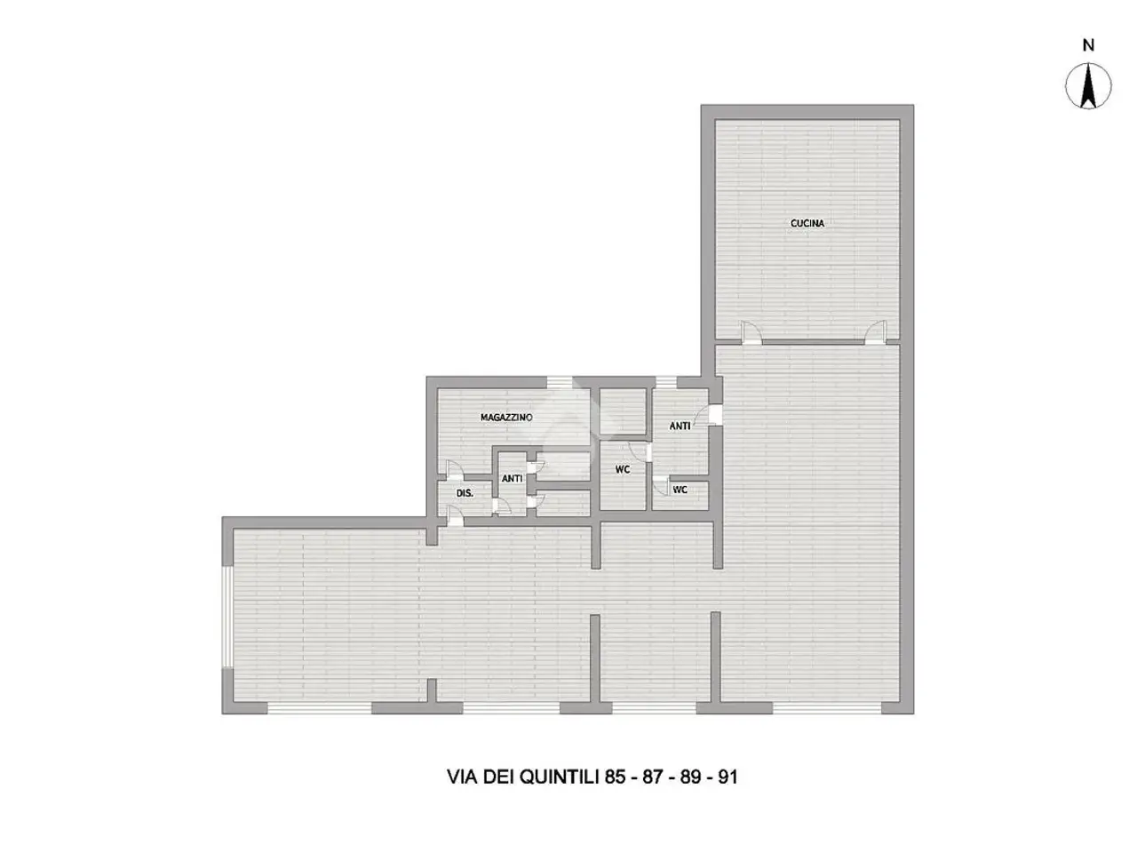 Negozio in Via dei Quintili 85, Roma, {3} - Planimetria 1