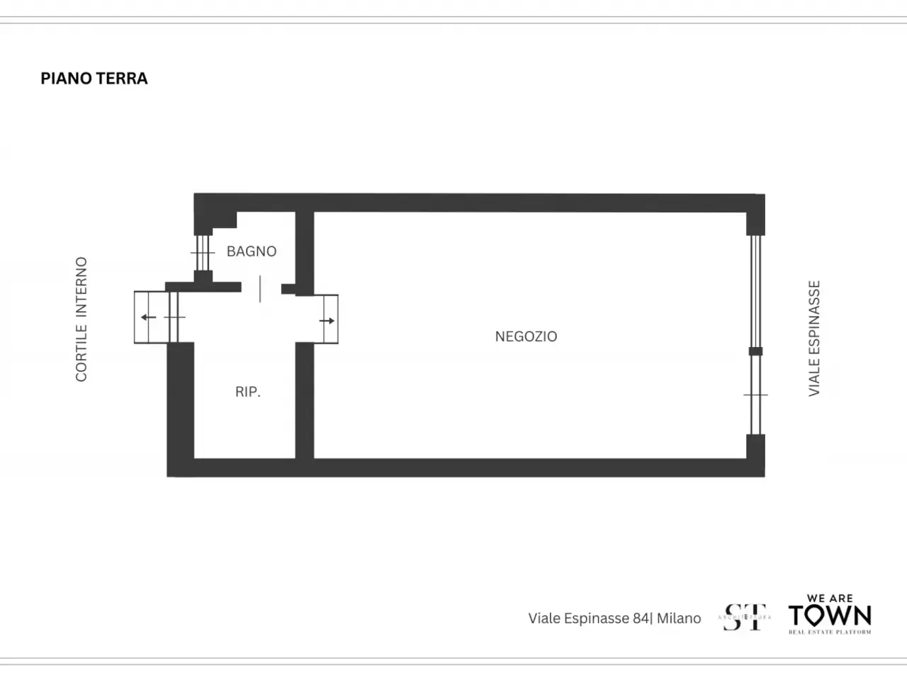 Negozio in Viale Carlo Espinasse 84, Milano, {3} - Planimetria 1