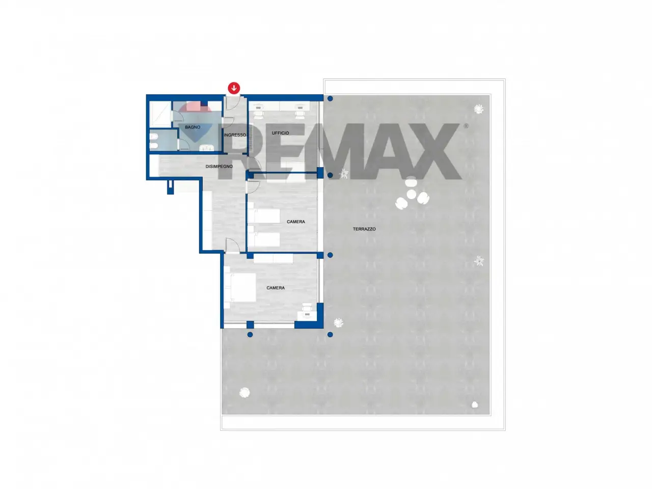 Ufficio in Via Carlo Felice 33c, Sassari, {3} - Planimetria 1