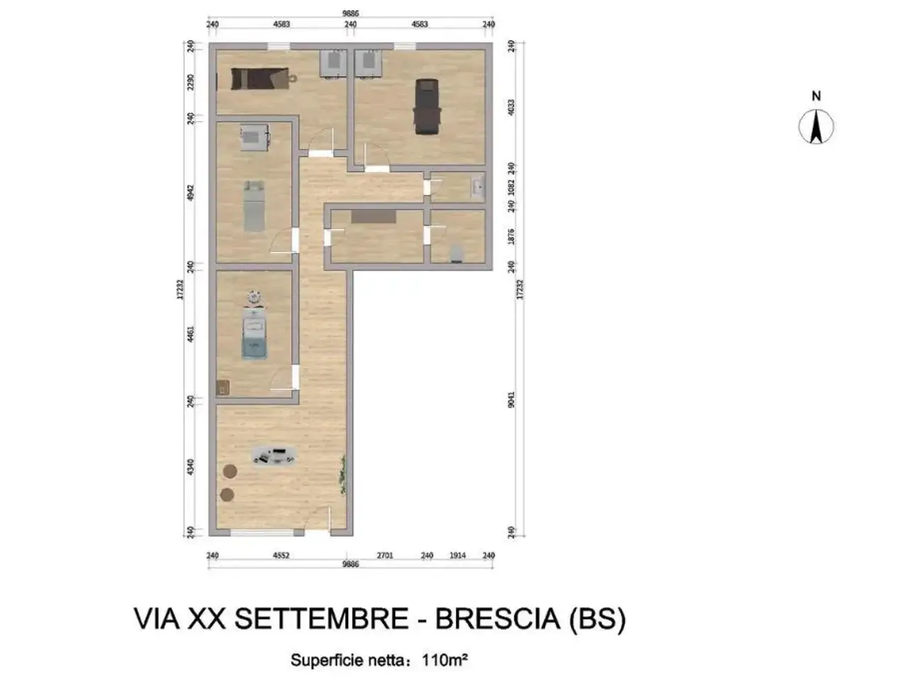 Negozio in Via XX Settembre, Brescia, {3} - Planimetria 1