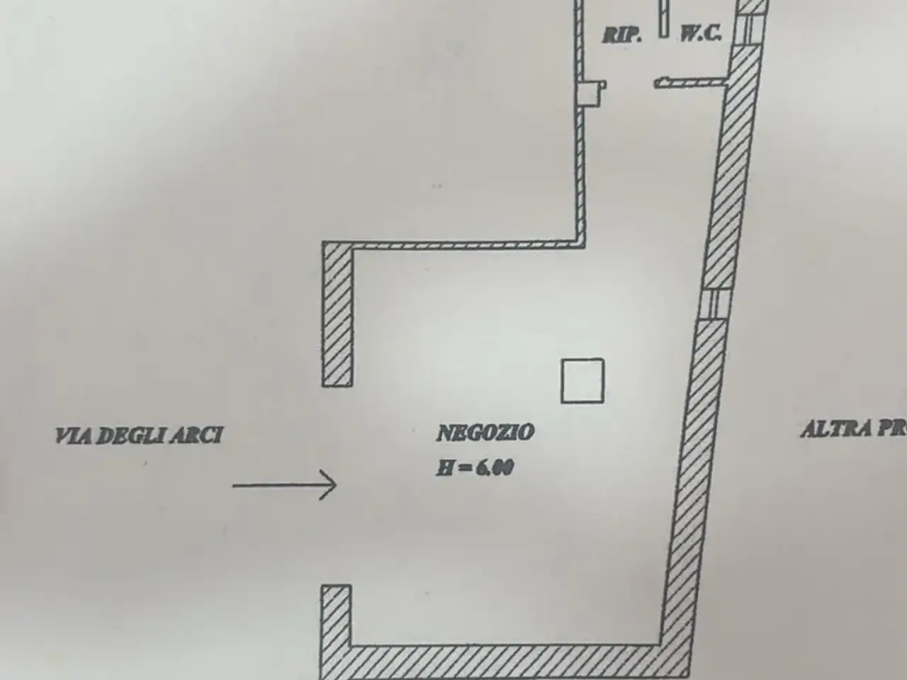 Negozio in Via degli Arci 31, Anagni, {3} - Planimetria 1